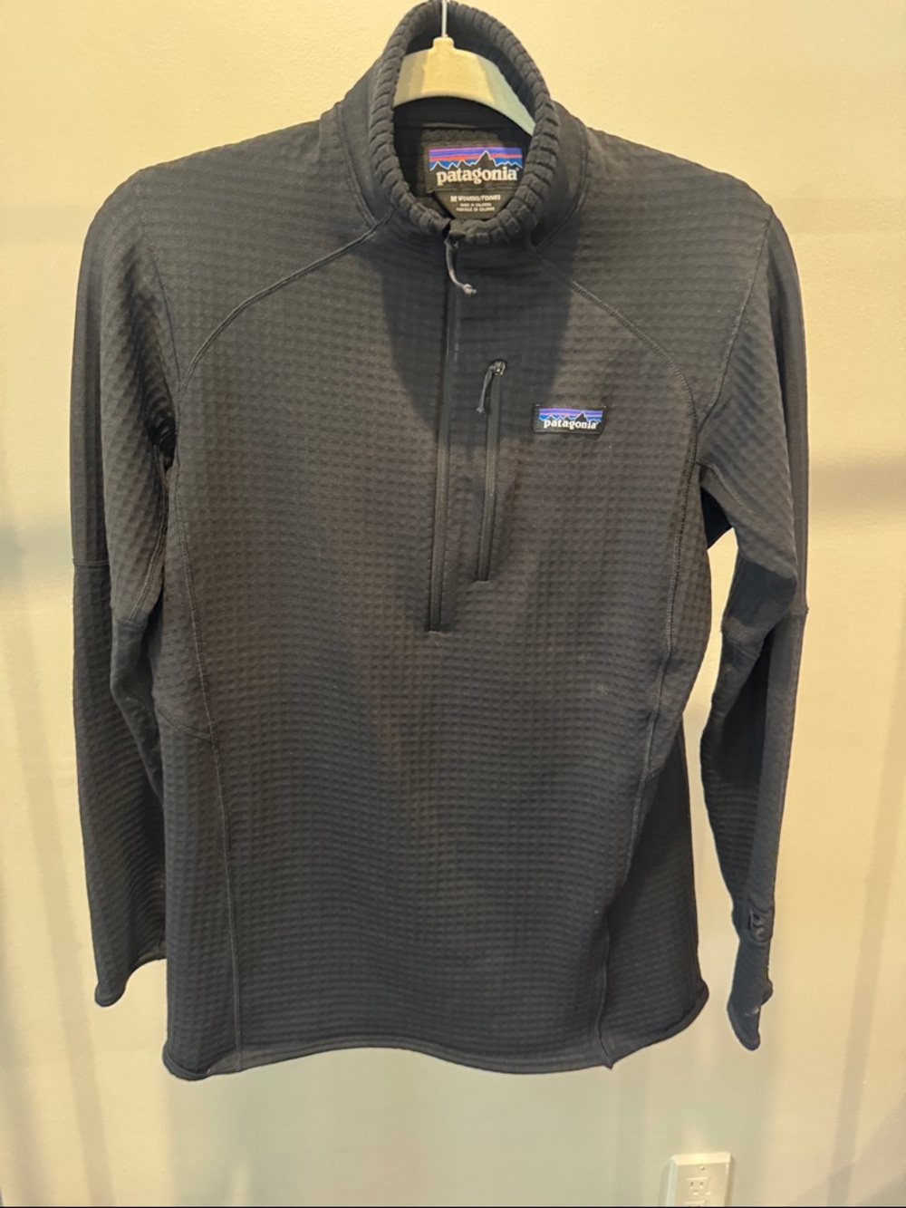 Patagonia Women’s Black Quarter-Zip Waffle Knit Fleece